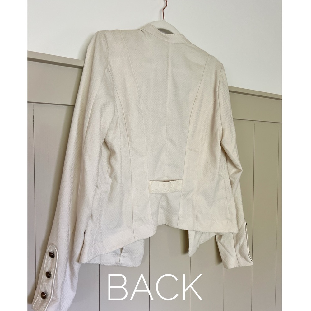 Cream Cropped Military Jacket - Picture 2 of 8